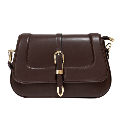 Sac Élégance Dorée Marron sur fond blanc
