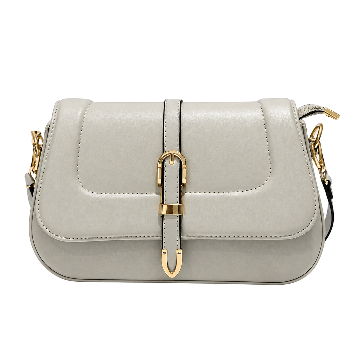 Sac Élégance Dorée Beige sur fond blanc
