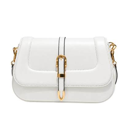 Sac Élégance Dorée Blanc sur fond blanc