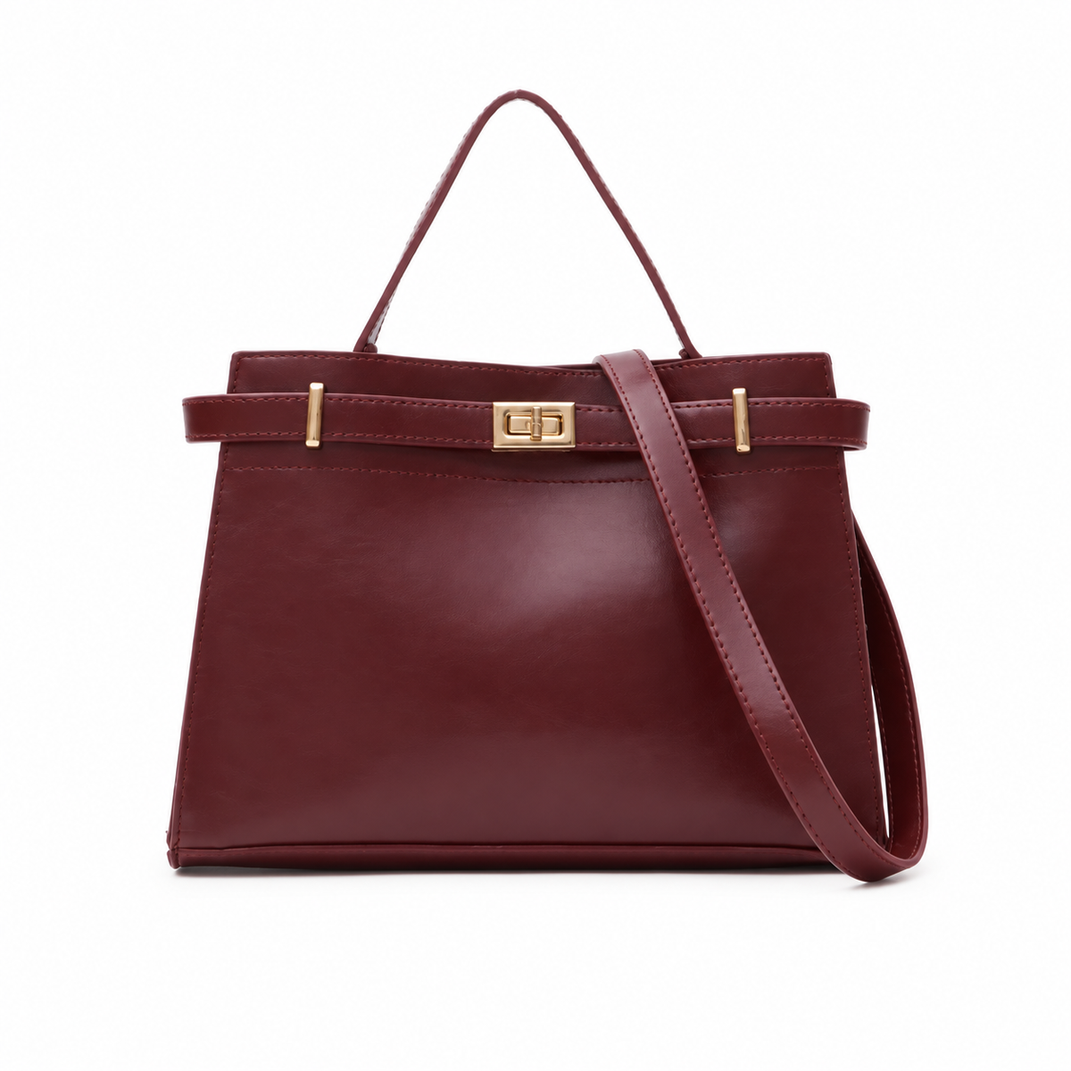 Sac Camille Élégance Bordeaux sur fond blanc