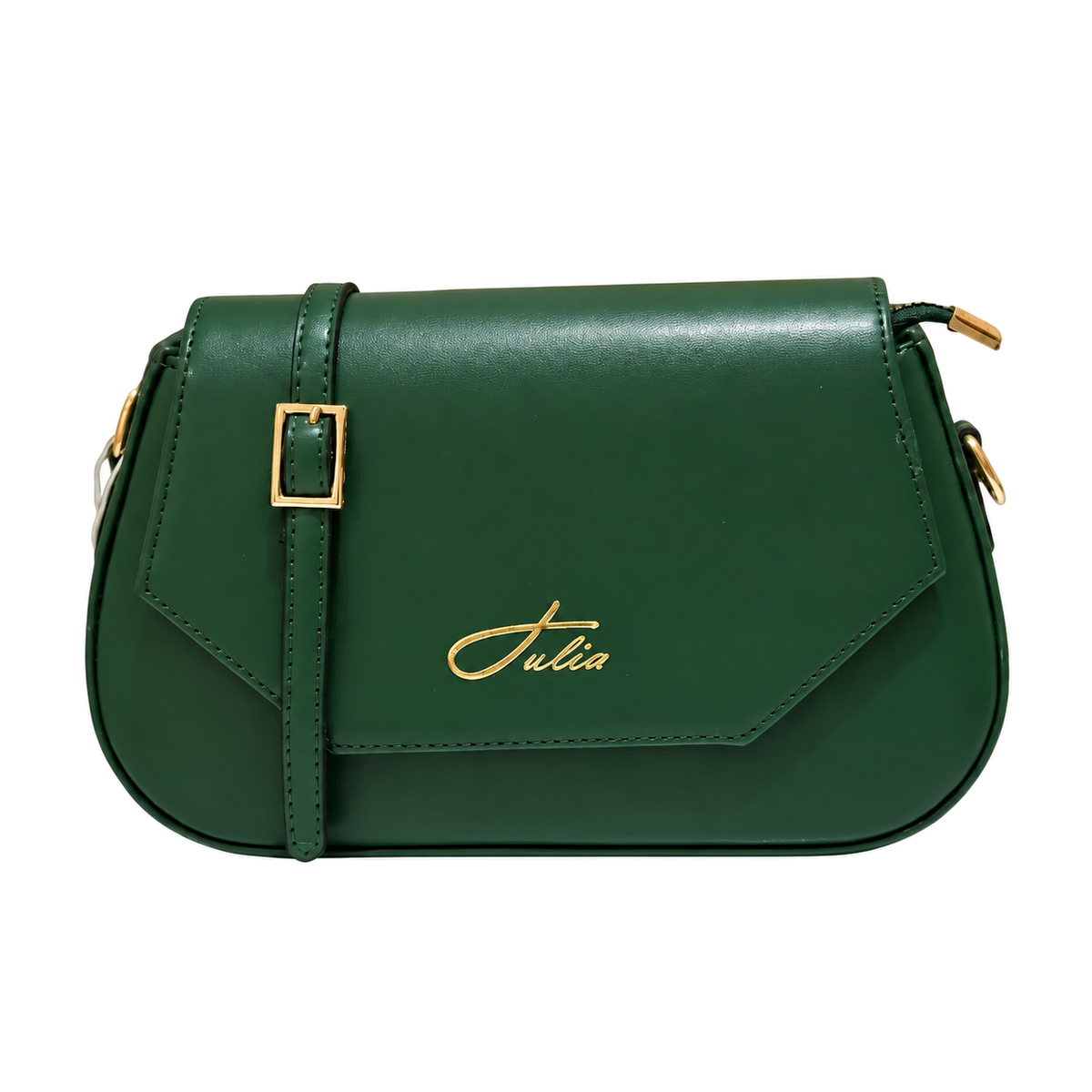 Sac bandoulière femme élégant Vert sur fond blanc