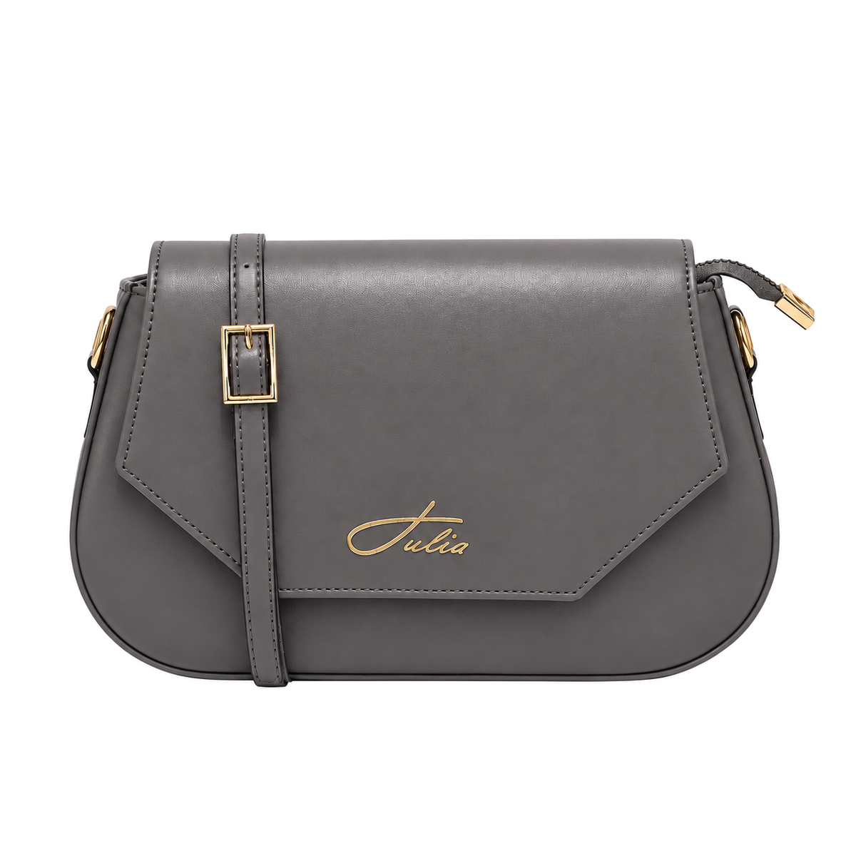 Sac bandoulière femme élégant Gris sur fond blanc