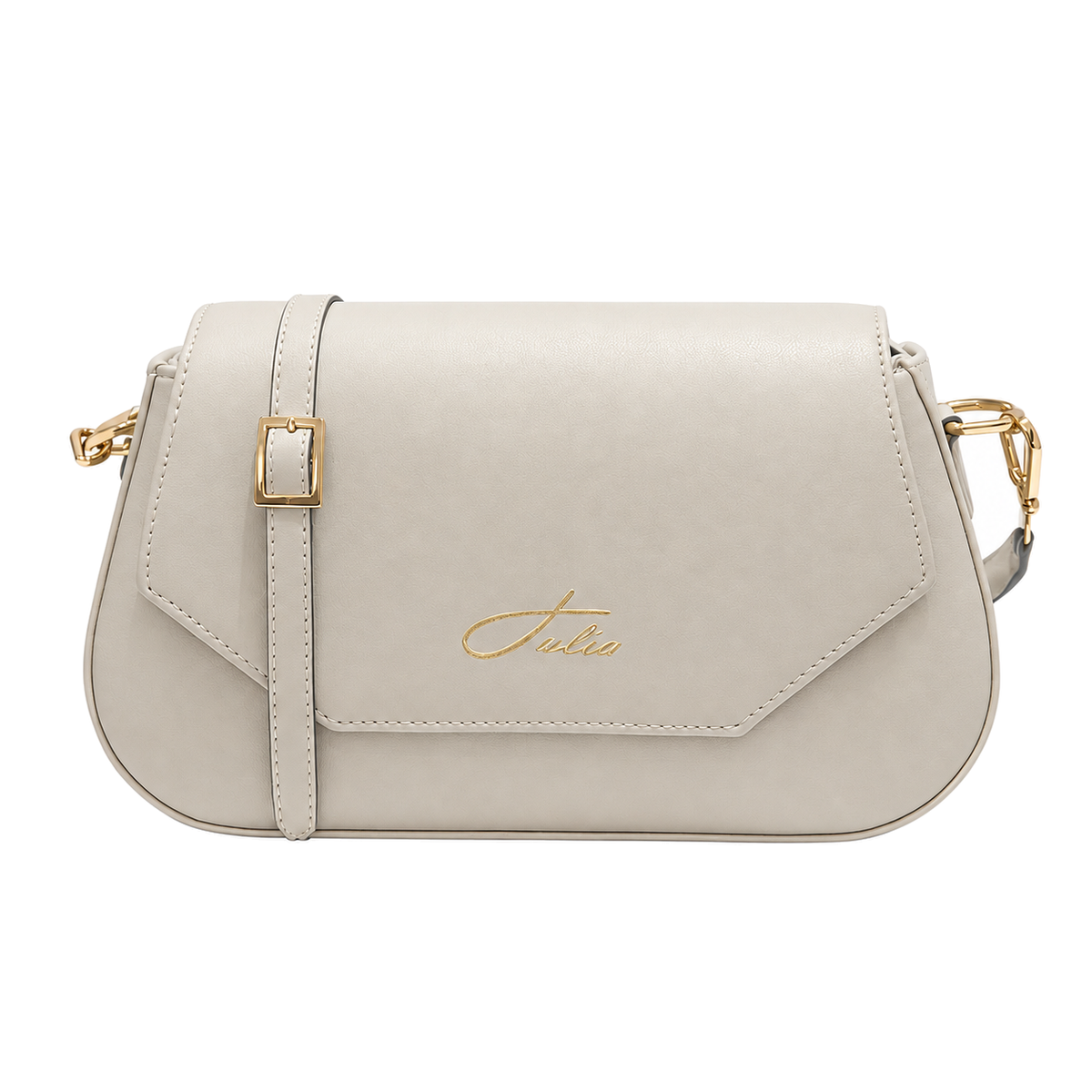 Sac bandoulière femme élégant Beige sur fond blanc