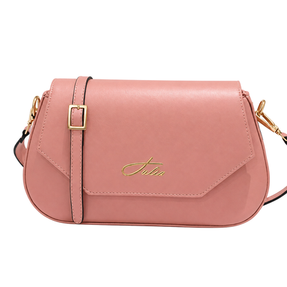 Sac bandoulière femme élégant Rose sur fond blanc