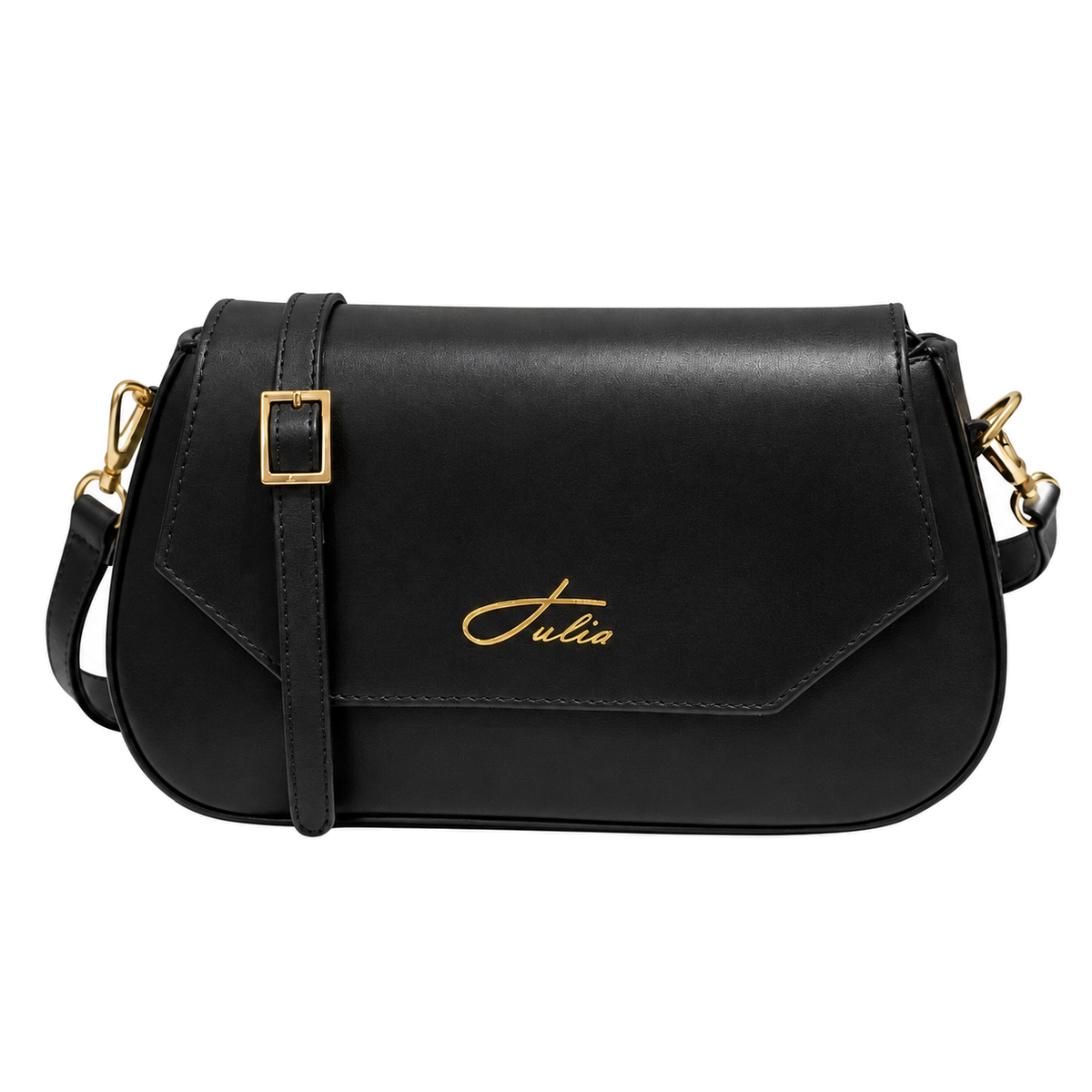 Sac bandoulière femme élégant Noir sur fond blanc