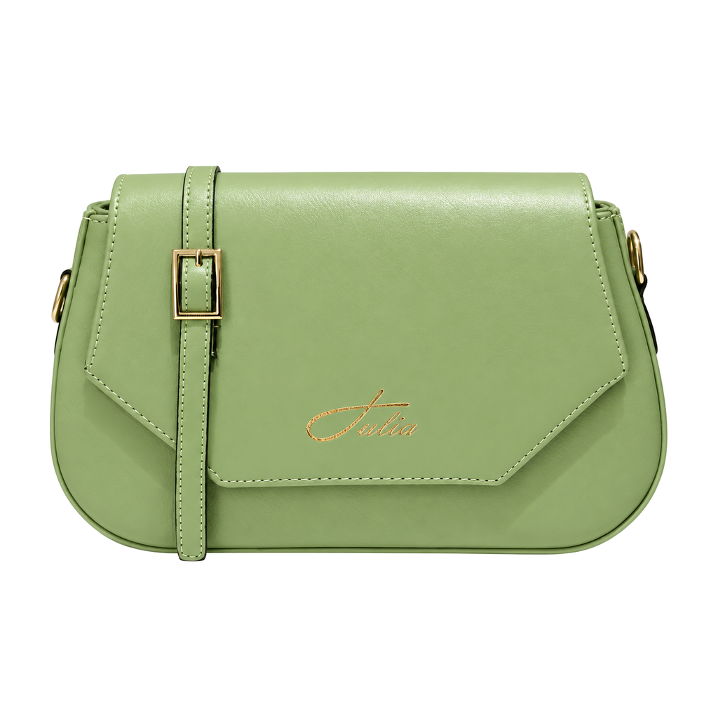 Sac bandoulière Julia Vert pastèque sur fond blanc
