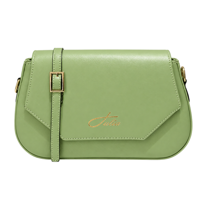Sac bandoulière Julia Vert pastèque sur fond blanc