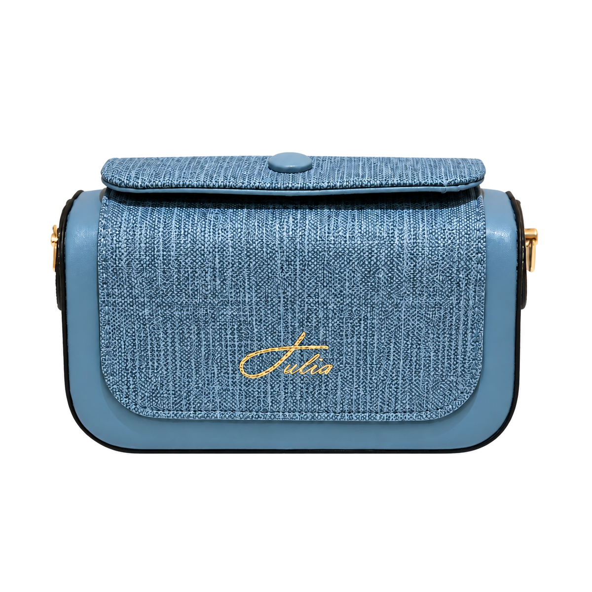 Sac Julia Luxe Bleu ciel sur fond blanc