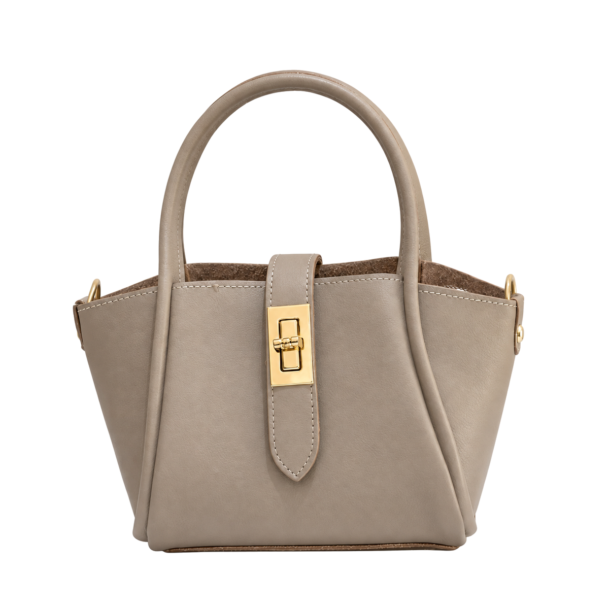 Sac bandoulière Milano beige grisé sur fond blanc