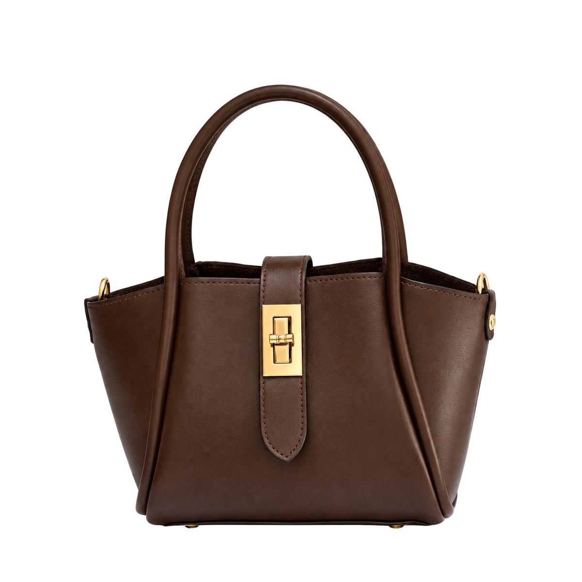 Sac bandoulière Milano marron sur fond blanc