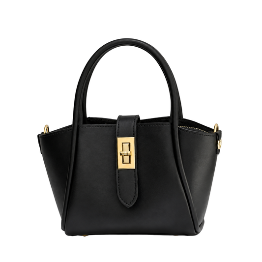 Sac bandoulière Milano noir sur fond blanc