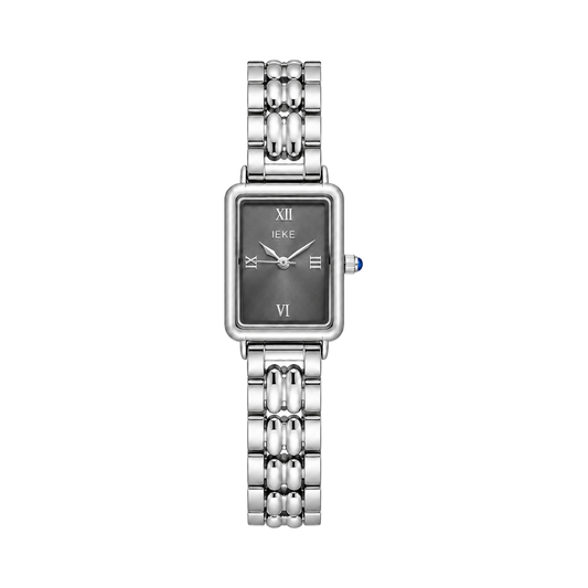 Montre Éclat Rectangulaire Argentée – Élégance Intemporelle — photo principale sur fond blanc