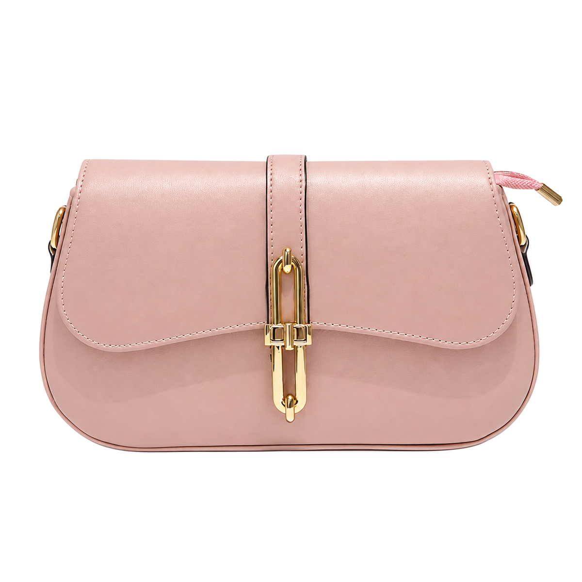 Sac Élégance Signature Rose sur fond blanc