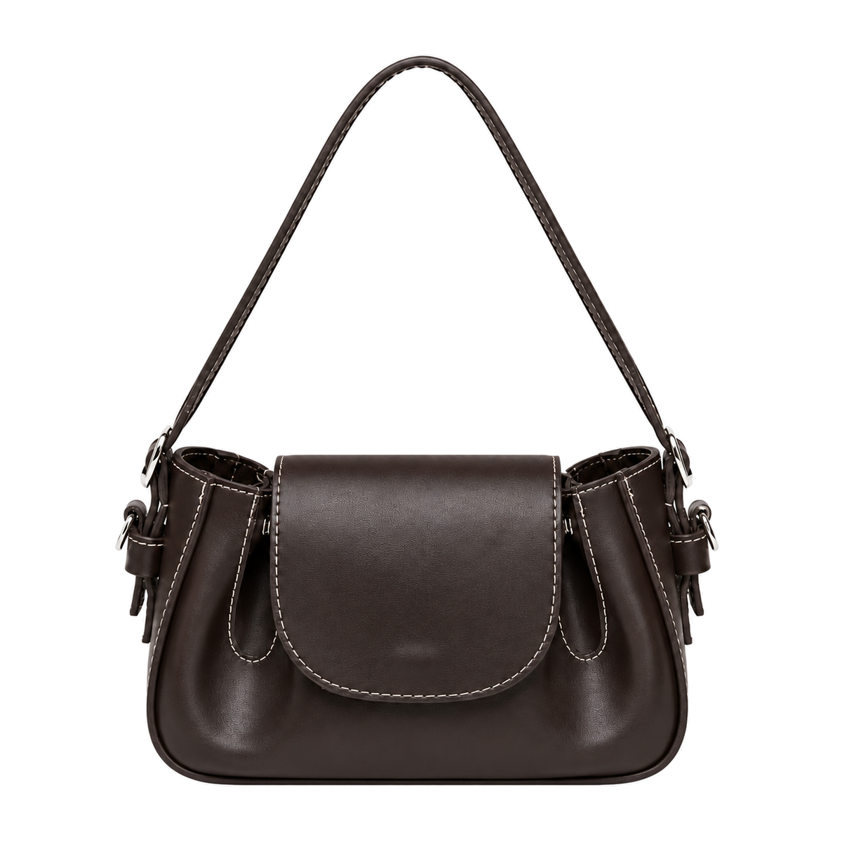 Sac Sofia Élégance Marron chocolat sur fond blanc