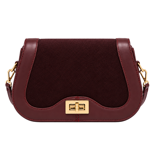 Sac Chic Texturé bordeaux sur fond blanc
