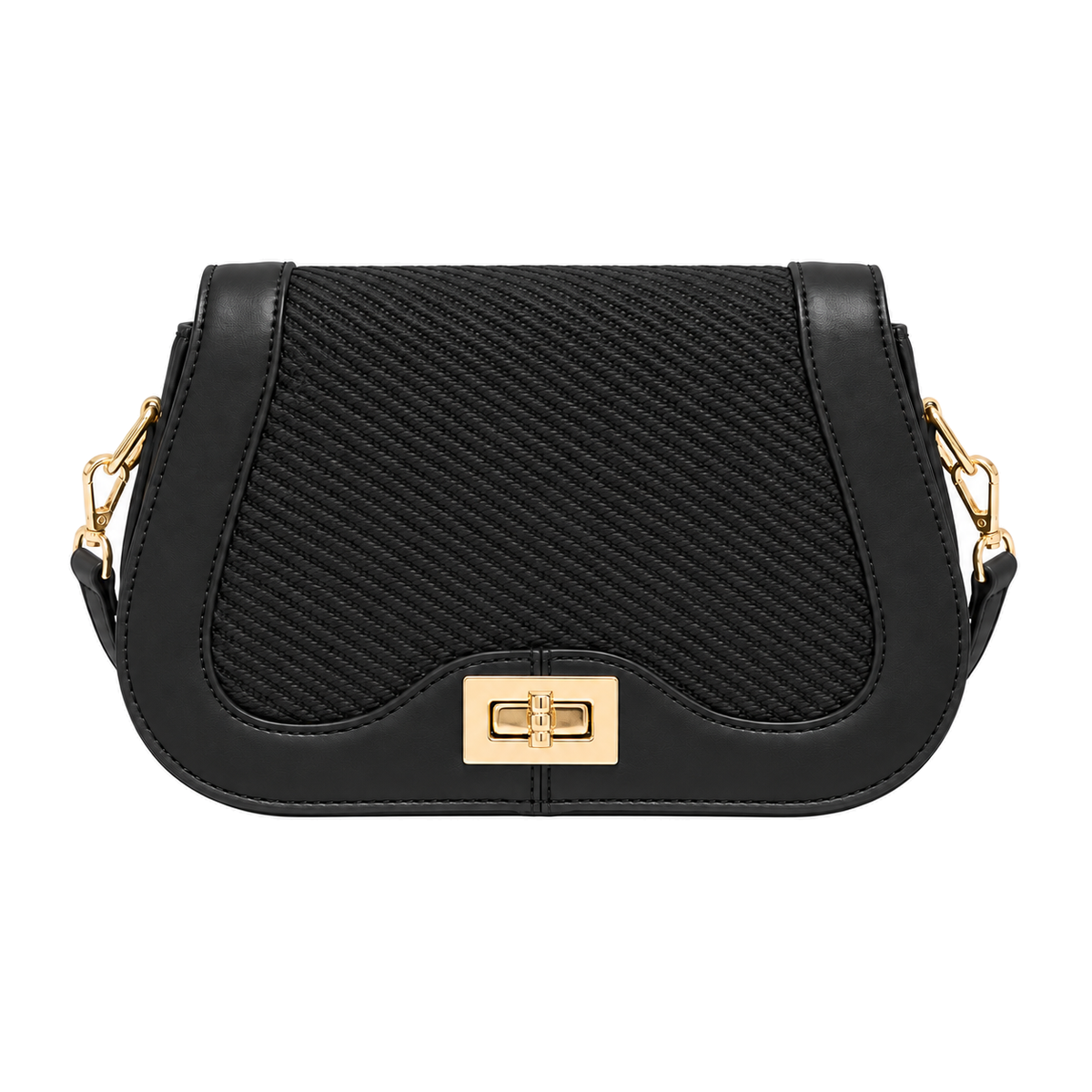Sac Chic Texturé Noir sur fond blanc
