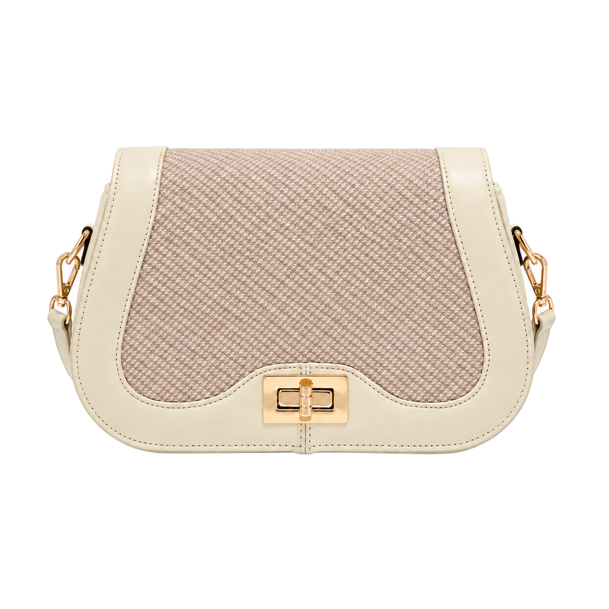 Sac Chic Texturé Beige sur fond blanc