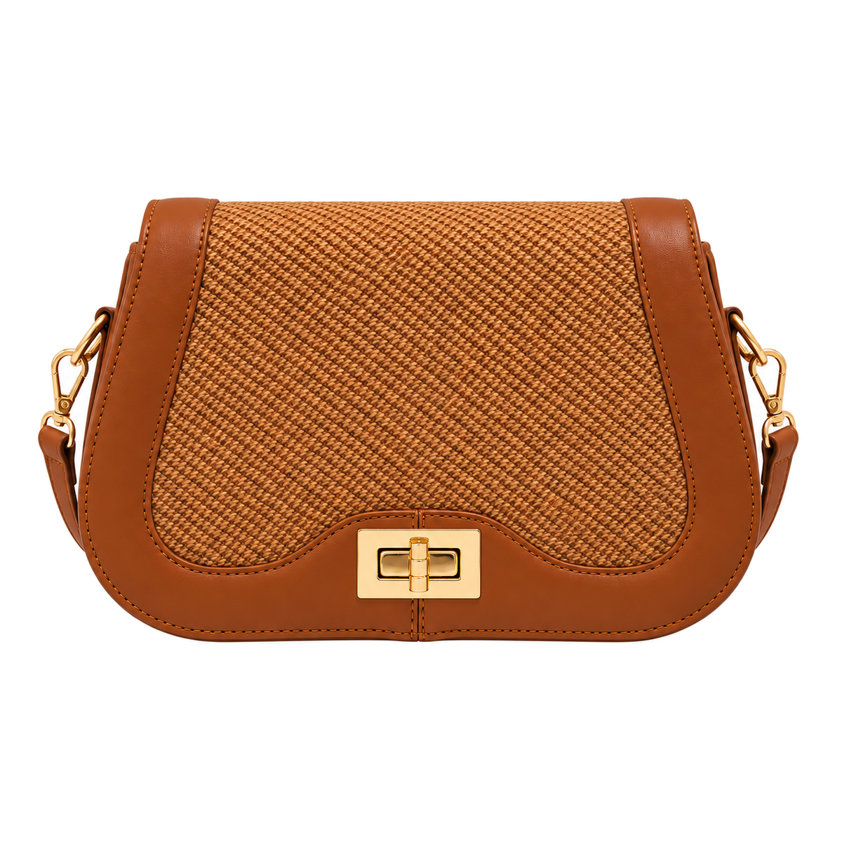 Sac Chic Texturé Camel sur fond blanc