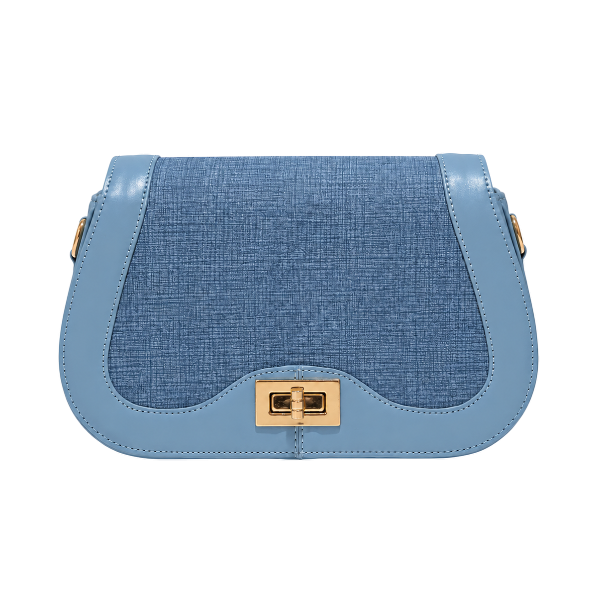 Sac Chic Texturé Bleu ciel sur fond blanc