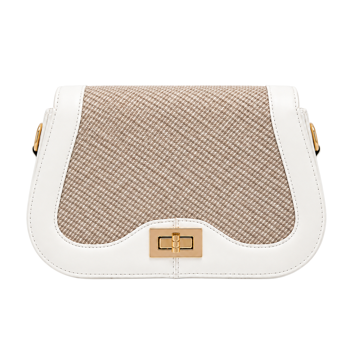 Sac Chic Texturé Blanc sur fond blanc