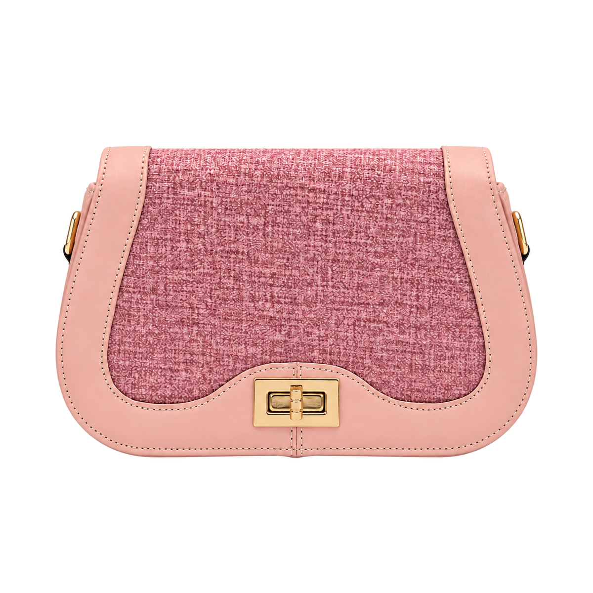 Sac Chic Texturé Rose sur fond blanc